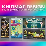 Khidmat Design Poster Banner Bunting Untuk Perniagaan dan Peribadi