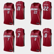 22-23 NBA Jersey Miami Heat Butler Carrett Lowry Bouyea Basketball Sports Jersey Red Unisex Plus Siz