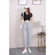 QUEEN SAKURA - Q7890C - KANNY CASUAL JOGGER PANTS IMPORT - IMPORTED KOREAN CASUAL JOGGER PANTS FOR W