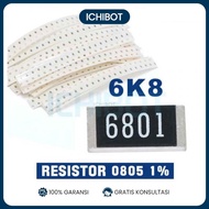 Resistor 6K8 6800 6.800 Ohm 0805 Tolerance 1% SMD SMT (10Pcs)