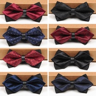Men Men Bow Tie Groom Groomsmen Wine Red Pointed Black Bow Tie Men Formal Shirt Wedding Wedding Bow