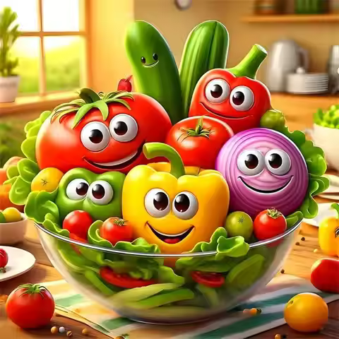 EverShine 5D Diamond Painting Cartoon Vegetable DIY Full Square Round Drill Embroidery Onion Cucumbe