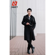 HK416 - Áo măng tô Kaki nam dáng dài TRENCH COAT HAKY thiết kế cao cấp