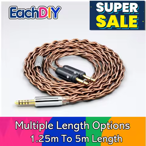 99% 24k Gold 7n Pure Silver Graphene Shield Earphone Cable For Focal Clear Elear Elex Elegia Stellia