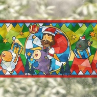 !!新品!! 彩繪玻璃插畫靜電貼-聖誕系列