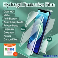 Hydrogel Screen Protector All Model Samsung S26 A07 A57 A37 A17 S25 S24 S23 Note 20 A56 A36 S A J C 