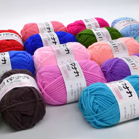 25g Milk Cotton Yarn DIY Hand Knitting 4 Ply Soft Baby Yarn Crochet Handicrafts 80% Long Staple Cott