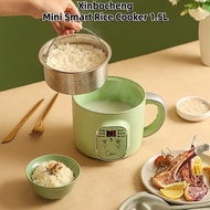 Xinbocheng Smart Low Sugar Rice Cooker Small Rice Cooker 1.5L Mini electric cooker electric cooking pot stew pot soup pot 1~2 People Visible Household Multifunctional Cooking Rice Cooker Stir-Frying Vegetables Integrated Pot gift Multifunction cooking pot