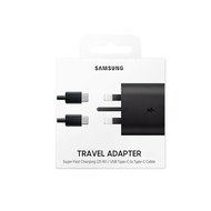 Original Samsung 25W Travel Adapter 5A Super Fast Charging PD 3.0 Fast Charger USB-C UK Plug Wall Adapter For Samsung Galaxy S23 S22 S21 Ultra S20 S20+ Note 20 10+ 5G A90 A80 A70 A71 A73 A53 A33 with USB Type-C Cable 5A