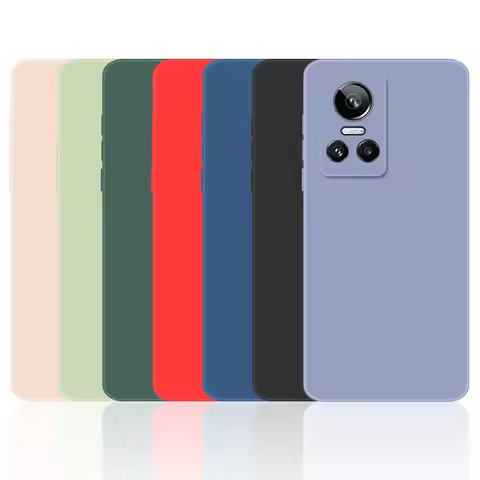 For Realme GT Neo 3 3T Case Cover Realme GT Neo 2 9 Pro Plus Narzo 50 50A Soft Liquid Silicone Bumpe