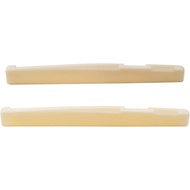 Musiclily 6 String Acoustic Guitar Bone Bridge Saddle untuk Gitar Taylor Martin, 72x3x9mm (Pek 2 Uni