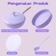 Wajan Penggorengan Keramik 32 cm Anti Lengket Bebas PFAS & PTFE & PFOA Cocok untuk Semua Kompor