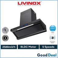 Livinox LCH-BARTEK DC-90BL Slanted 2580 m³/h BLDC Motor Cooker Hood | i-Sync