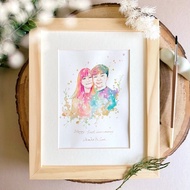 手工英式水彩|似顏繪 客製人像 客製畫像 生日禮物