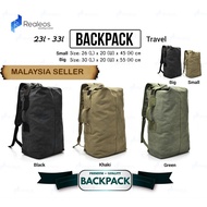 Beg Galas Besar Camping Hiking Realeos 23-33L Men Travel Outdoor Sports Canvas Large Capacity Backpa