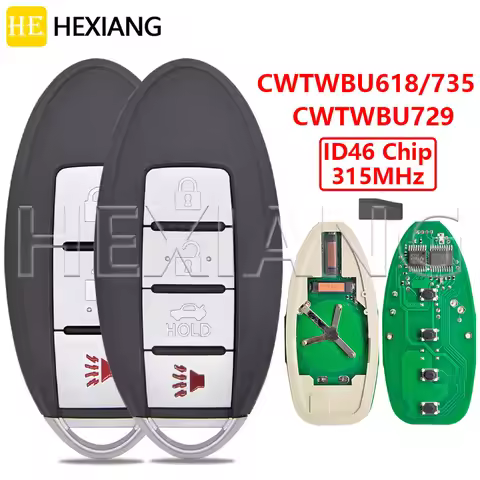 HE CWTWBU618/729/735 ID46 Chip 315MHz Car Remote Key For Nissan Teana Altima Rogue Versa Maxima Xtra