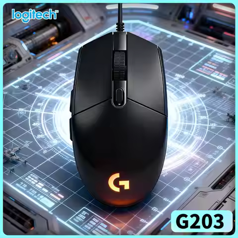 Logitech G203 Prodigy Wired Gaming Mouse 8000 DPI RGB Lighting 6 Buttons On-Board Memory 1ms Respons