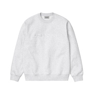 Carhartt WIP Sweat Ash Heather / White Crewneck not Stussy, Von Dutch, Rucas, Giordano, H&M, Uniqlo,