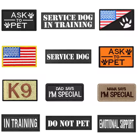 1 Piece Dog Patch for Service Dog Vest Cat Vest Removable Tactical Harness Service Dog Puppy Trainin