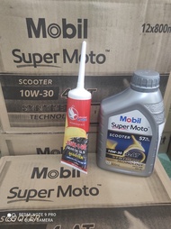 Dầu Nhớt Mobil Super Moto Scooter xe tay ga 10w30 800ml - nhập khẩu - tặng nhớt hộp số 85w140