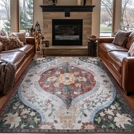 Living Room Carpet Retro Persian Thickened Sofa Rug Bedroom Bedside Rug