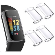 [Local] Compatible w/ Fitbit Charge 3 and Charge 4 Charge 5 Charge 6 Screen Protector Soft TPU Bumper Case Cover