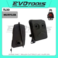 SPARE PART(TL33) : MUFFLER/BRUSH CUTTER EXHAUST/EKZOS MESIN RUMPUT TU33 TB33 BG330 Mitsubishi Ogawa 