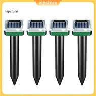 (VIP)  4/10 Pcs Solar Ultrasonic Pest Repeller Ip65 Waterproof Outdoor Deterrent for Rats Squirrels 