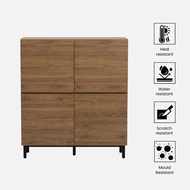 VHIVE Munich 1.2m Storage Cabinet (Walnut Pine 120cm Highboard Big Storage Display Cabinet Customisa