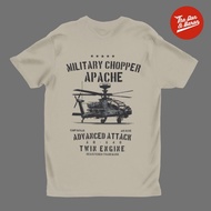Vintage Retro Apache Military Helicopter Sand T-Shirt