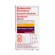 SYMBICORT Budesonide 80mcg + Formoterol furoate dihydrate 4.5mcg Metered Dose Inhaler 120D [PRESCRIP