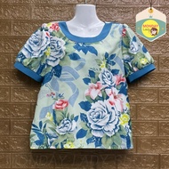 เสื้อแขนสั้นผู้หญิง เสื้อคอกลมแขนตุ๊กตา แฟชั่นสาวอวบ  ลายดอกไม้  Monday Lady พร้อมส่ง!