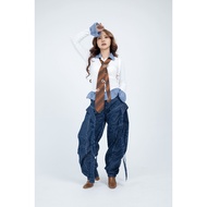 Peachpoppy X Natyashina BARYLS Barrel Pants - Highwaist Curve Baggy Jeans Korean Outfit Baggy Jeans 