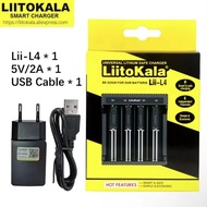 LiitoKala L4 เครื่องชาร์จถ่าน รางชาร์จ 1.2v 3.7v 4 ช่อง ชาร์จไว ตัดไฟเอง รองรับถ่าน AA / AAA 18650 2