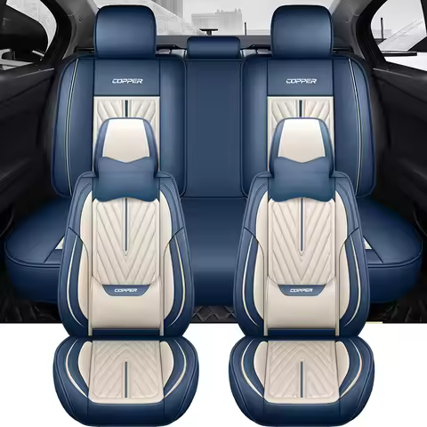2025 Universal Car Seat Full Set Covers Nappa Leather For BMW F10 GAC GS3 Opel Astra j Opel Corsa D 