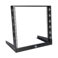 RIVECO 12U Desktop Rack for Audio & Network Devices 19 Inch 2 Post Open Frame Shelf with Reinforced 