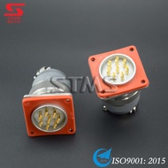 8 Core Glass Sealed Aviation Plug Vacuum Electric Connector 15A Air Sealed Aviation Socket STMS Avia