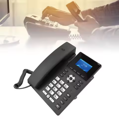 2.4 Inch IP Phone IP Phone VoIP Accounts 2.4 Inch Color Display Dual Port Gigabit Ethernet Desktop B