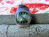 Oris 70年代古董錶 自動上鍊 機械錶 21石 cal.648 自製機芯 動力儲存 45小時 綠色面盤 黑色秒針 已洗油保養 真品