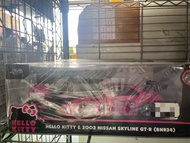 Jada Hello Kitty 1:24合金車模 2002 Nissan Skyline GT-R 桃粉
