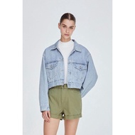 LALU Classic Button Down Cropped Jacket