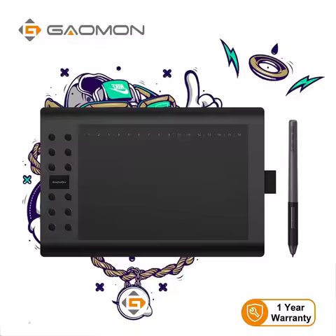 GAOMON M106K Pro Graphics Tablet Battery-free Pen Windows Mac Android OS Supported Digital Tablet, U