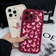 Pink butterfly pattern Phone Case Compatible for Realme C63 C61 13 Pro+ GT6 6T GT NEO 6 SE Shockproo
