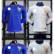 France Jersey Long Sleeve EURO 2024 Player Issue With Printing Name+Number Football Jersey