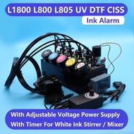 L1800 UV DTF CISS With Stirrer Ink Alarm Timer Adjustable Voltage Power Tank For Epson L1800 L805 Pr