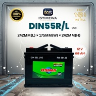 OSIMA DIN55 / DIN55L / DIN55R MF Car Battery | Bateri Kereta | Proton X50 Satria Persona Forte XC90