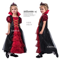 E2-150 European American Foreign Trade Black Red Vampire Female Lace Dress/Styling Dress (Excluding 