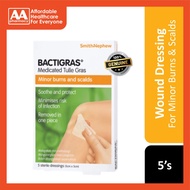 Smith and Nephew Bactigras Medicated Tulle Gras 5cmx5cm 5's
