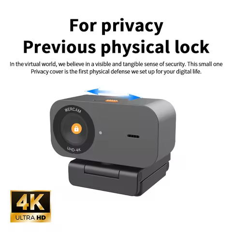 Webcam 4K Web Camera 1080P 60fps with Microphone Mini USB Camera for Computer/ Desktop / Laptop Webc