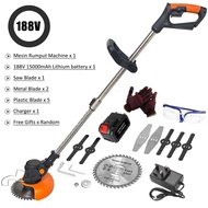 Clearance 288V 388V Mesin Rumput Bateri Grass Trimmer Battery Powered Grass Cutting Machine